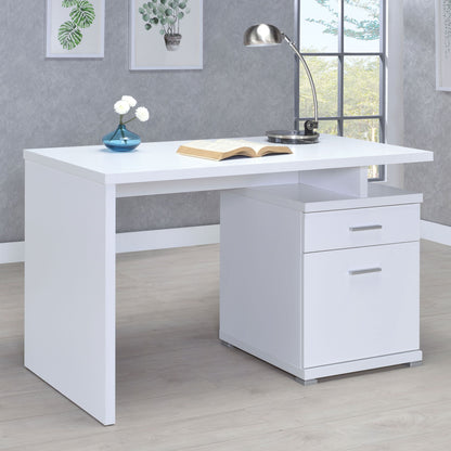Contemporary Sleek Office Desk With 2 Drawers