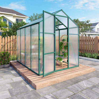Polycarbonate Walk-In Greenhouse, Raised Base For Outdoor In All Season