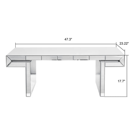 American Vintage Industrial Coffee Table, Double Tier Design