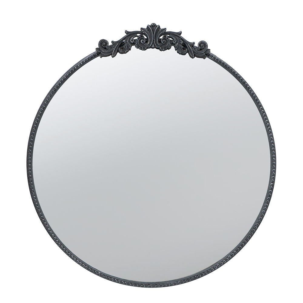 Classic Design Mirror With Baroque Inspired Frame For Bathroom, Entryway Console Lean Against Wall