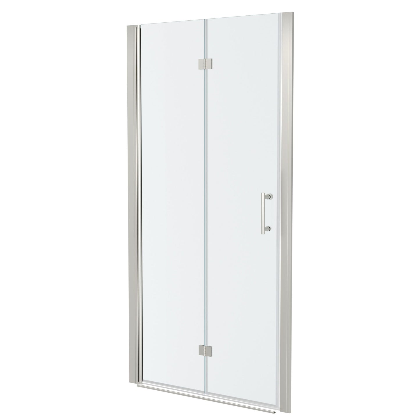 Fold Frameless Shower Door With Tempered Glass