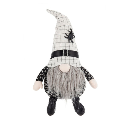 Sitting Gnome With Hat Spider, For Halloween Decor