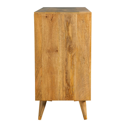 Austin - 3 Door Accent Cabinet With Tapered Legs - Natural