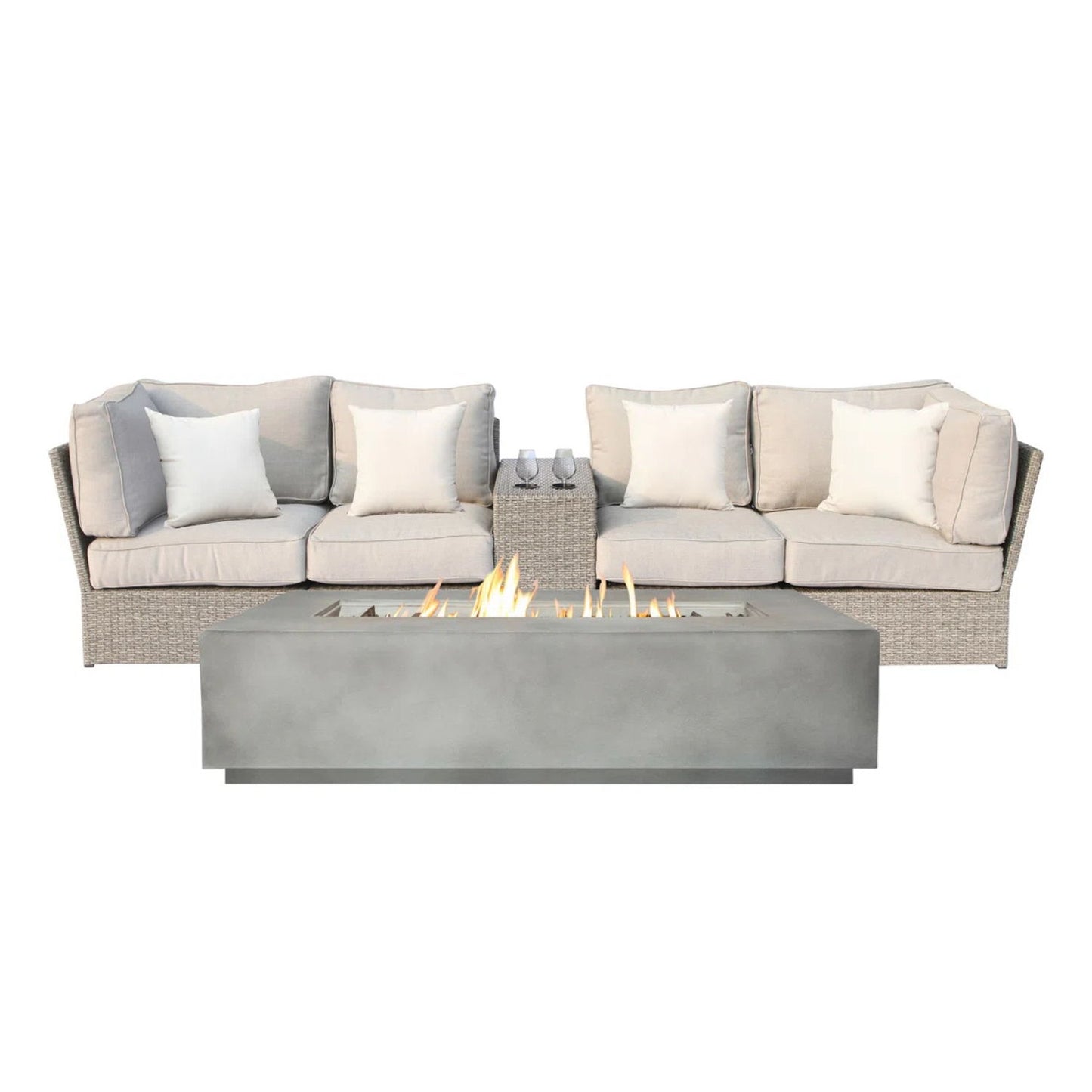 Outdoor Elegance Conversation Set With Fire Pit