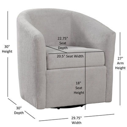 Oaklynn - Barrel Style Swivel Accent Chair