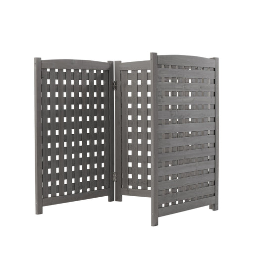 Air Conditioner Fence Screen Outside, Cedar Privacy Fence 3 Panels To Hide Ac & Trash Enclosure