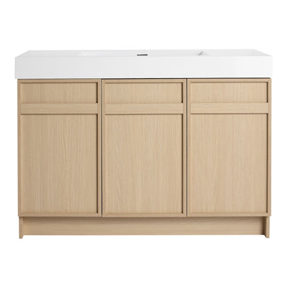 Freestanding Bathroom Vanity With Resin Sink & Soft Close Cabinet Doors
