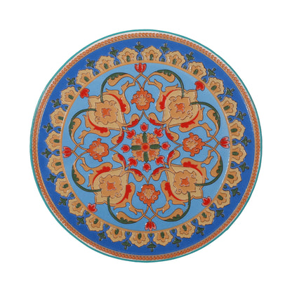 Airy - Outdoor Side Table With Lace Cut Design And Metal Frame