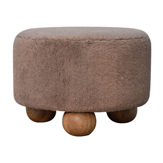 Round Ball Footstool - Mocha