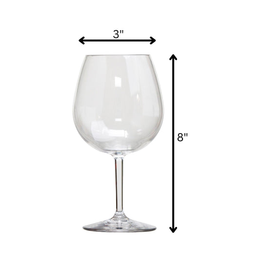 Leadingware Plastic Wine Glasses (Set of 4), Unbreakable Bpa Free Tritan 23Oz - Clear
