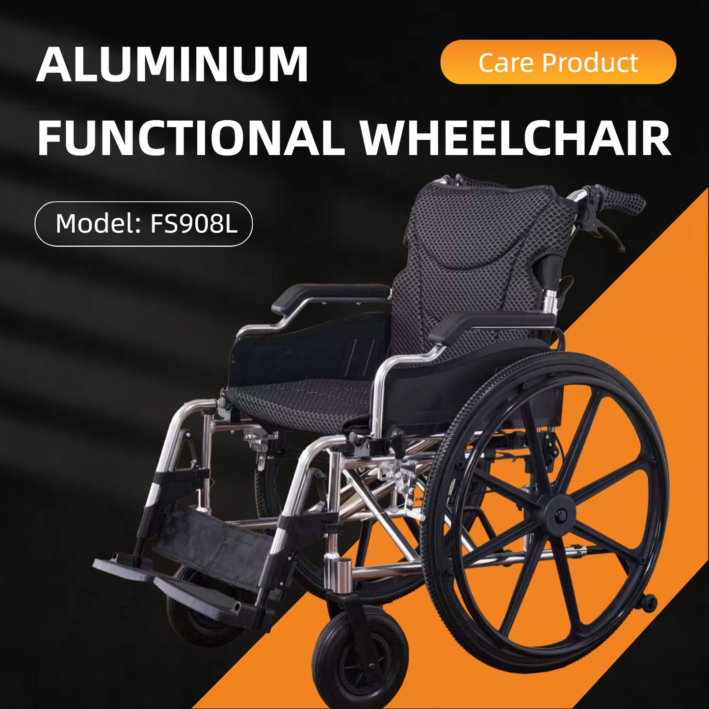 Heavy Duty Foldable Manual Wheelchair Double X Force Support With Adjustable Seat Belt Breathable Cushion & Anti Backflip Design 24" Tires For All Terrains 350 Lbs Capacity - Black / Silver