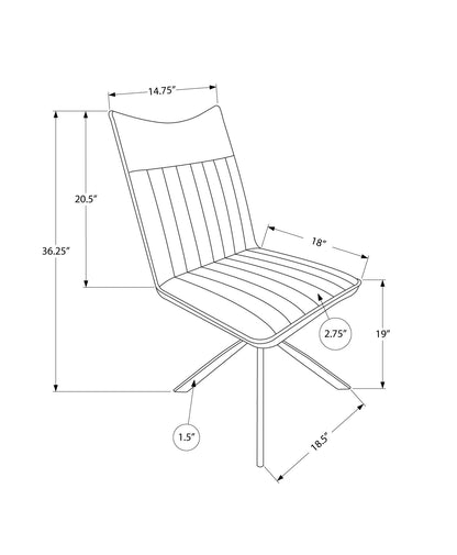 Dining Chair, Side, Upholstered For Dining Room, Modern