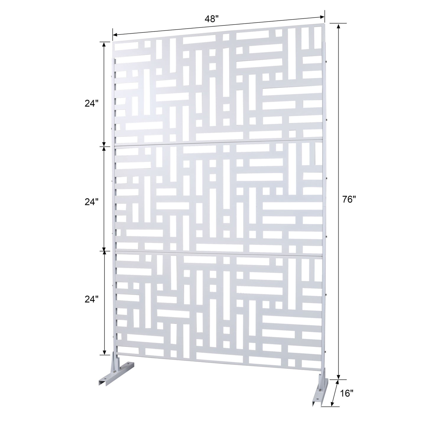 Decorative Freestanding Metal Privacy Screen For Indoor & Outdoor Use