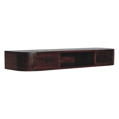 Lunar - 2 Drawer Floating Console - Chestnut