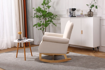 Modern Rocking Chair, Upholstered Accent Chair For Nursery, Small Contemporary Rocke