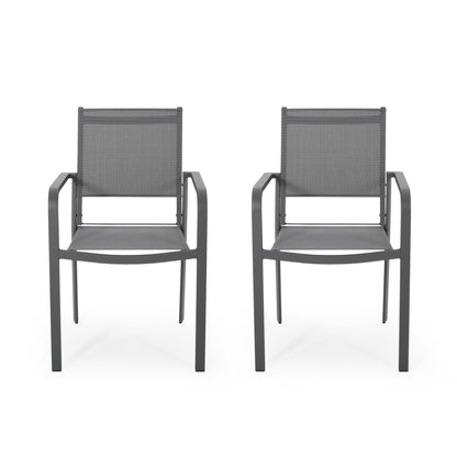 Waterfal - Outdoor Aluminum Dining Chair With Mesh Seat (Set of 2)
