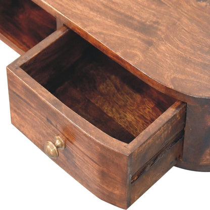 Lunar - Floating Console With 2 Drawer - Chestnut