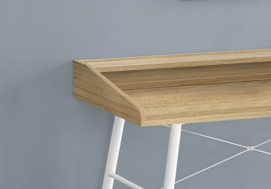 Computer Desk For Home Office, Laptop, Storage Shelves, Contemporary Versatile Placement - Natural