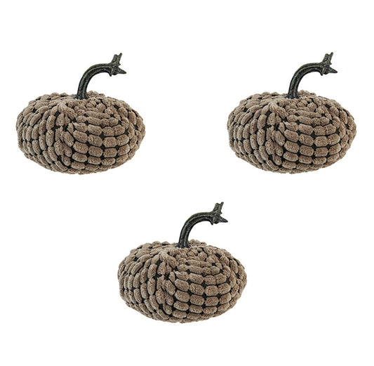 Chenille Weighted Pumpkin Ornament Decor For Holiday Harvest Festival Fall Festival & Thanksgiving