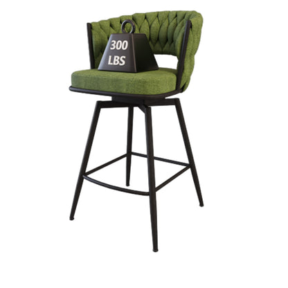 Bar Stool 360 Swivel With Back Footrest