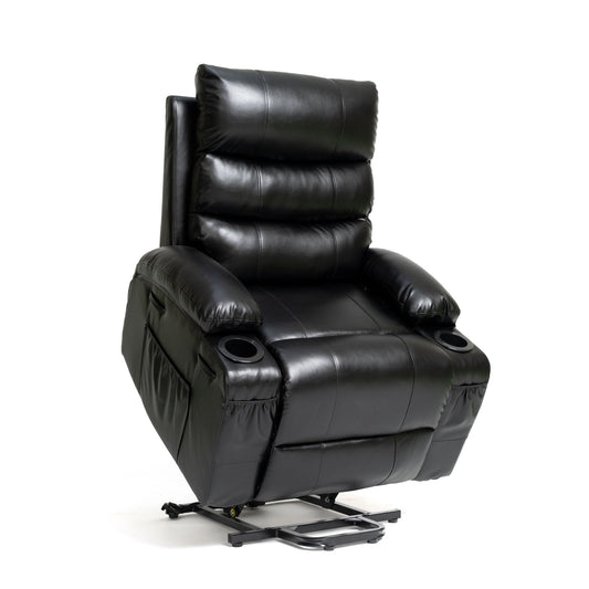 Large Size Electric Power Lift Recliner Chair Sofa With 8 Point Vibration Massage And Lumbar Heat
