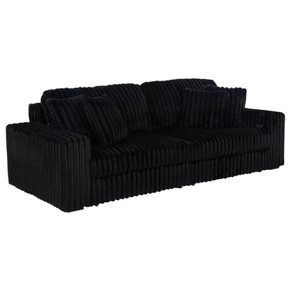 Clifford - Upholstered Dual Power Chaise Sofa - Black