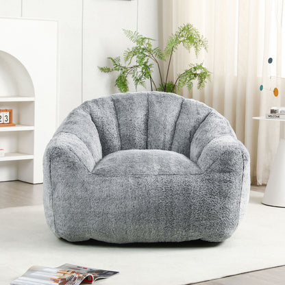 Beanbag Chair, Beanbag Sofa Chair With Armrests Stuffed High Density Foam