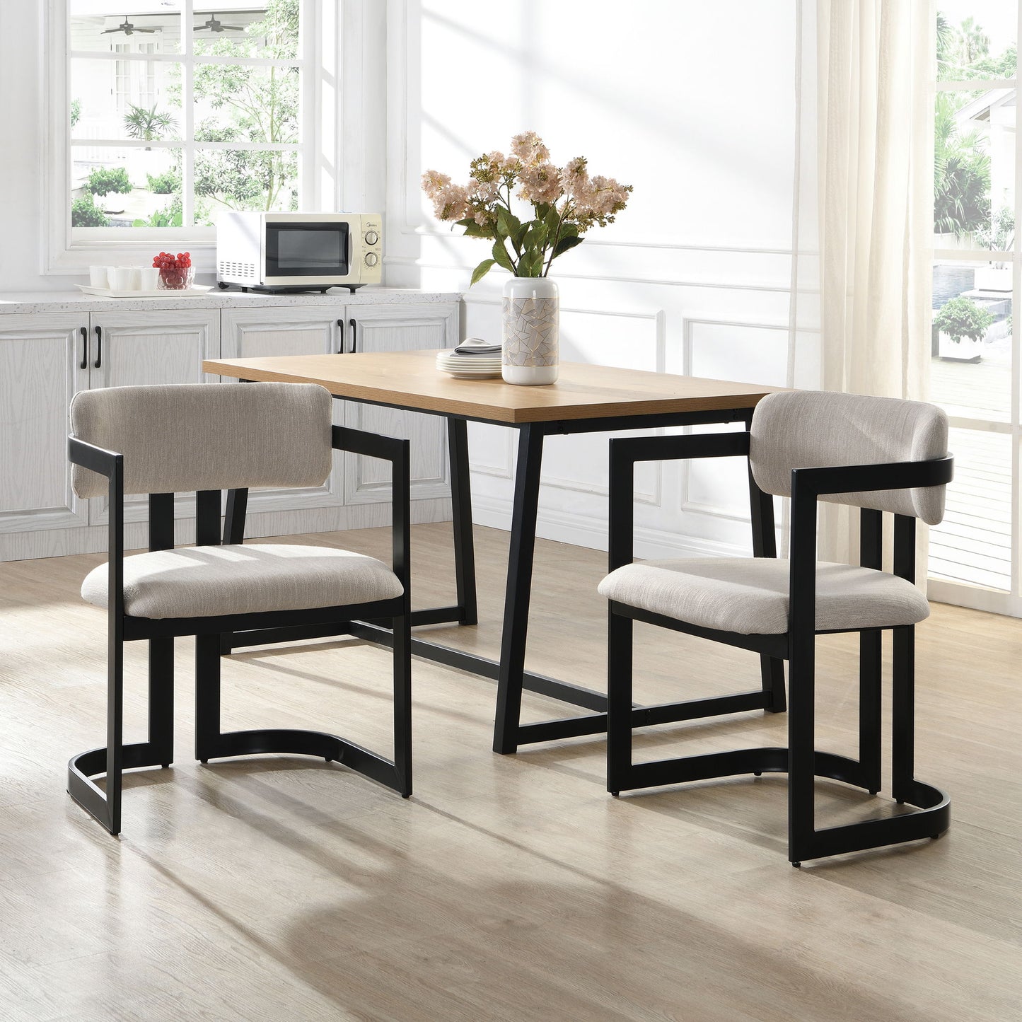 Upholstered Dining Armchairs (Set of 2)