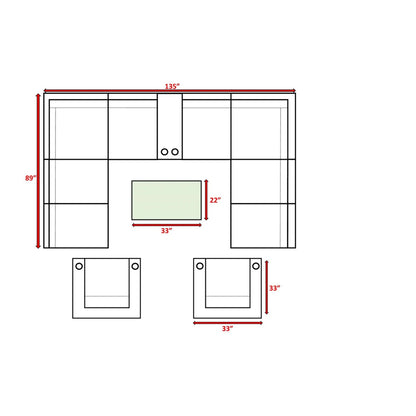 Outdoor Wicker Sectional With Weather Resistant Cushions And Table