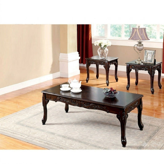 3 Piece Coffee Table Set - Cherry