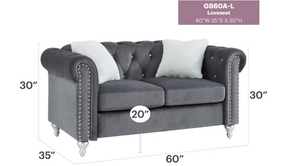 Stylish Contemporary Loveseat