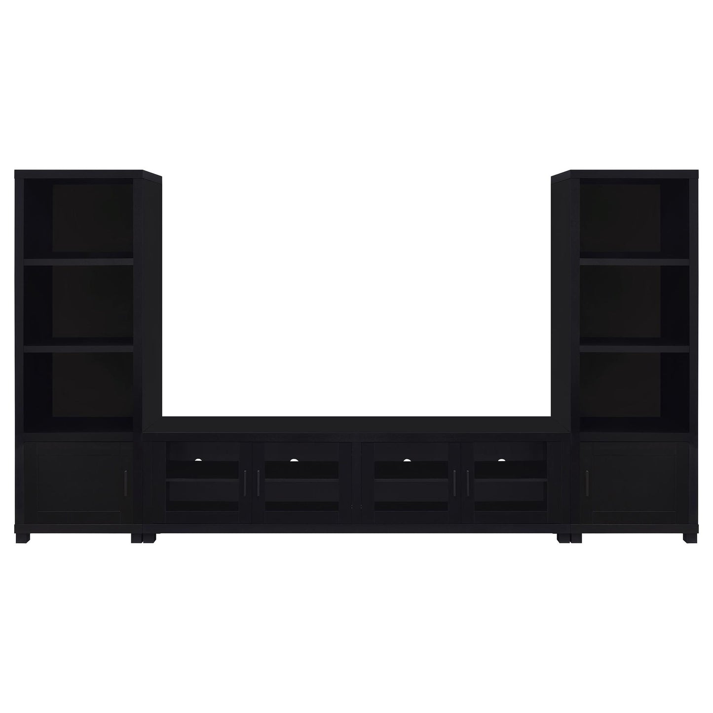 Arnaud - 3 Piece TV Stand Set With Storage - Black