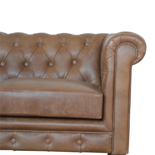 Buffalo - Leather Chesterfield Sofa - Brown