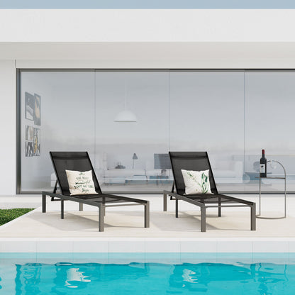 Westport - Outdoor Chaise Lounge (Set of 2) - Black