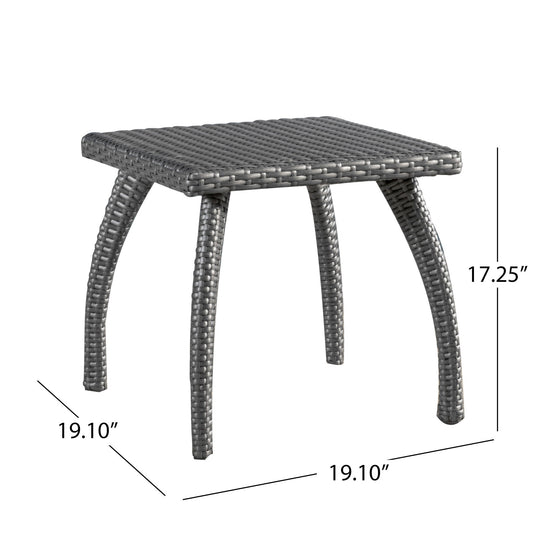 Luminant - Outdoor Side Table With Iron Frame - Gray