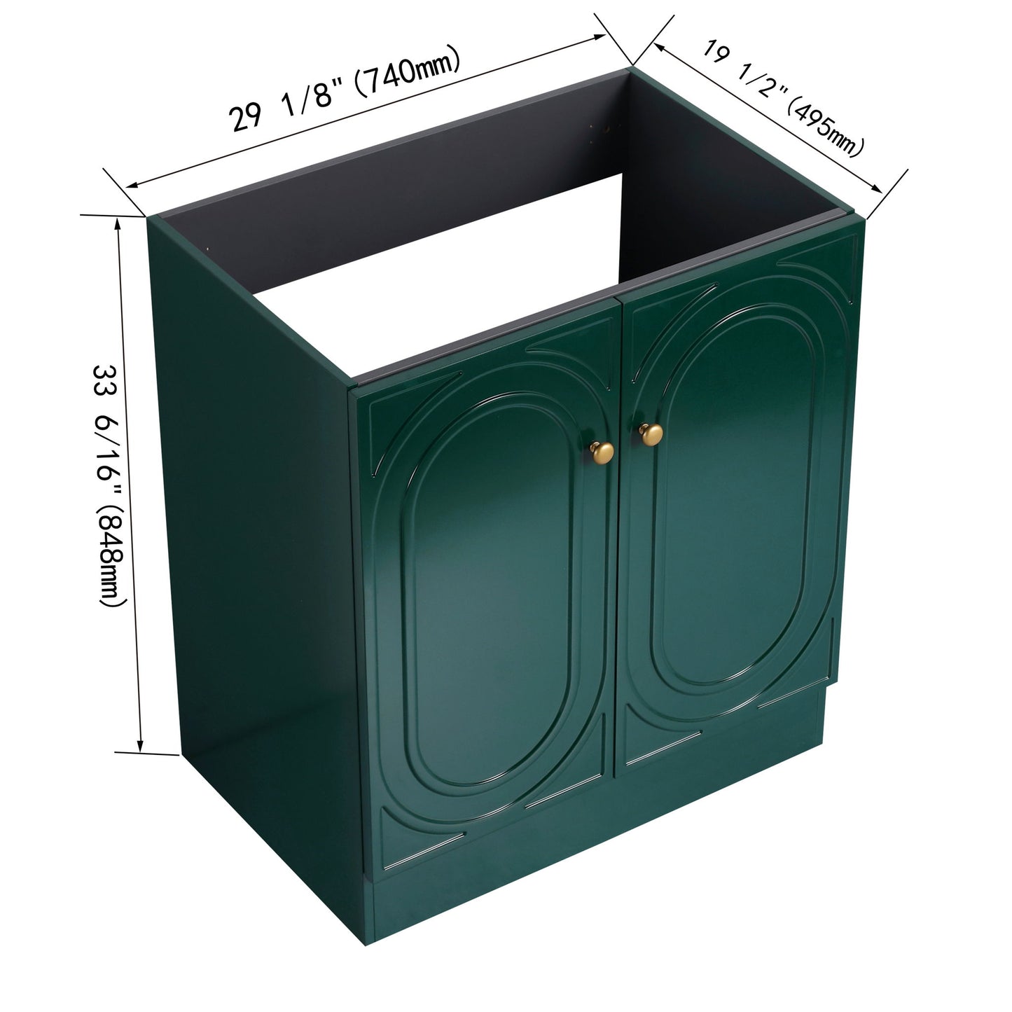 Modern Freestanding Bathroom Vanity With Soft Close Cabinet Doors