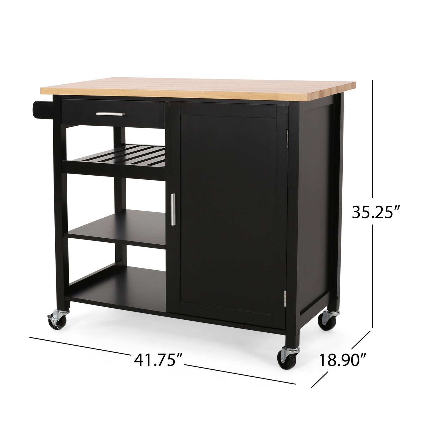 Contemporary Design Kitchen Cart With Wheels