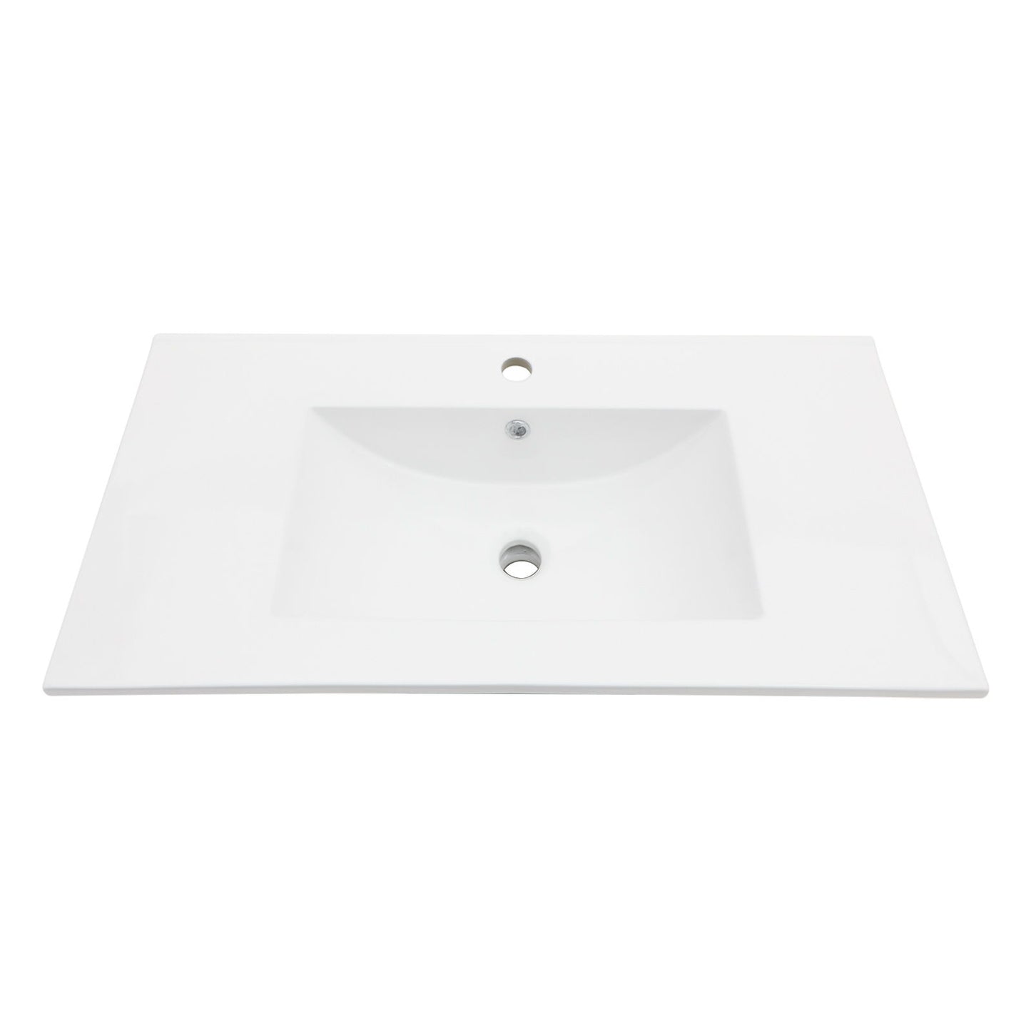 Premium Rectangular Vanity Top With Single Faucet Hole And Overflow