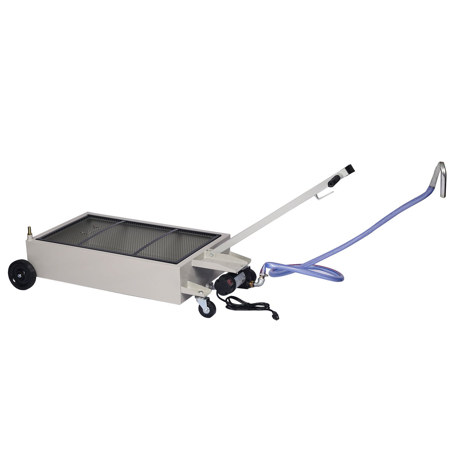 High Impact Polypropylene 20 Gallon Low Profile Oil Drain With Pump Steel - Gray