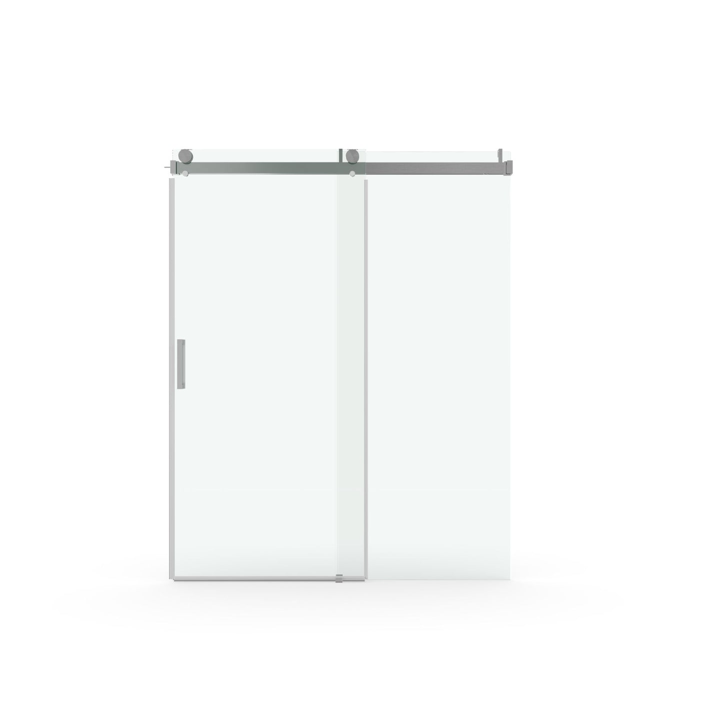 Frameless Soft-Closing Shower Door, 1/4" (6 Mm) Tempered Glass Single Sliding With Explosion Proof Coating