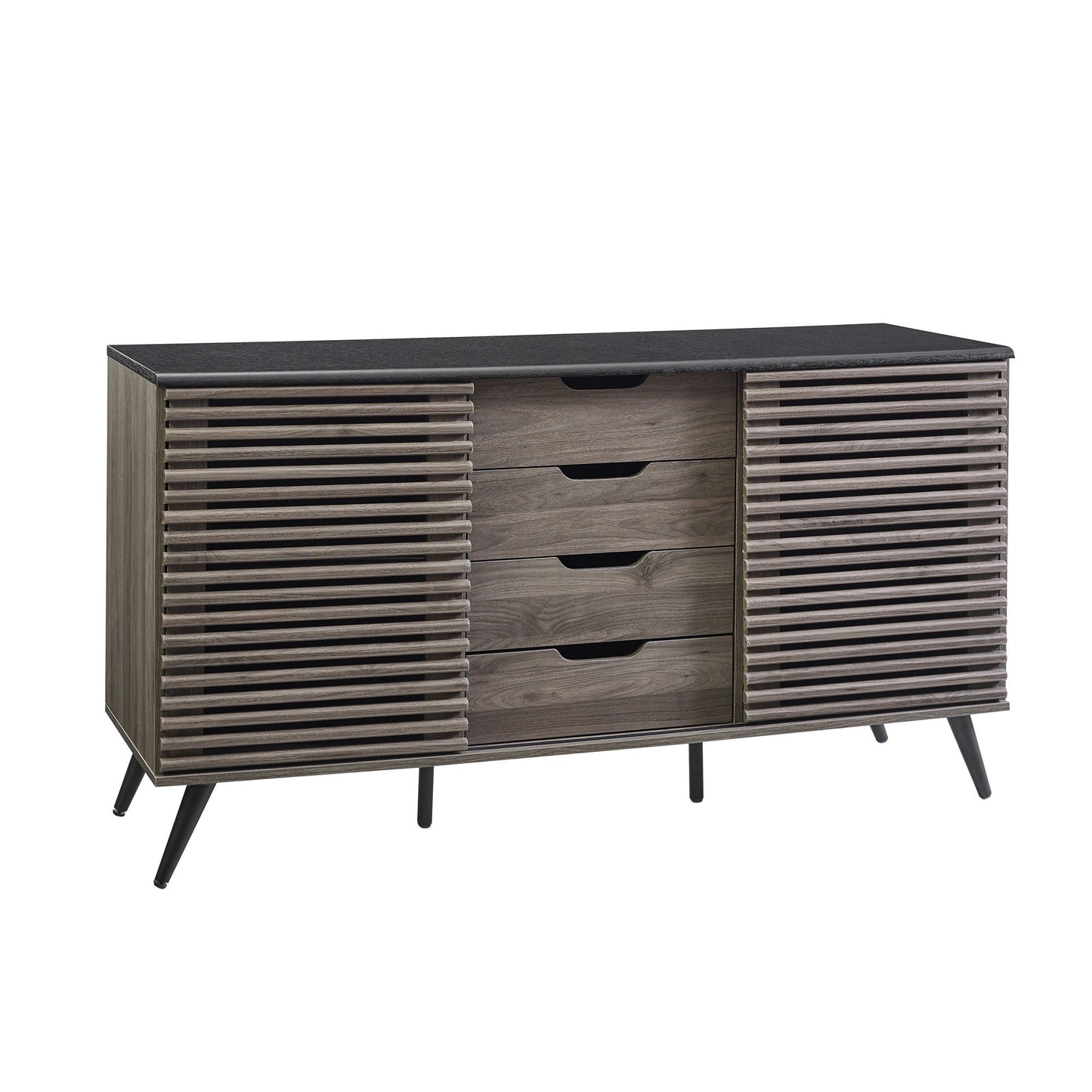 Contemporary Sliding Slat Door Sideboard