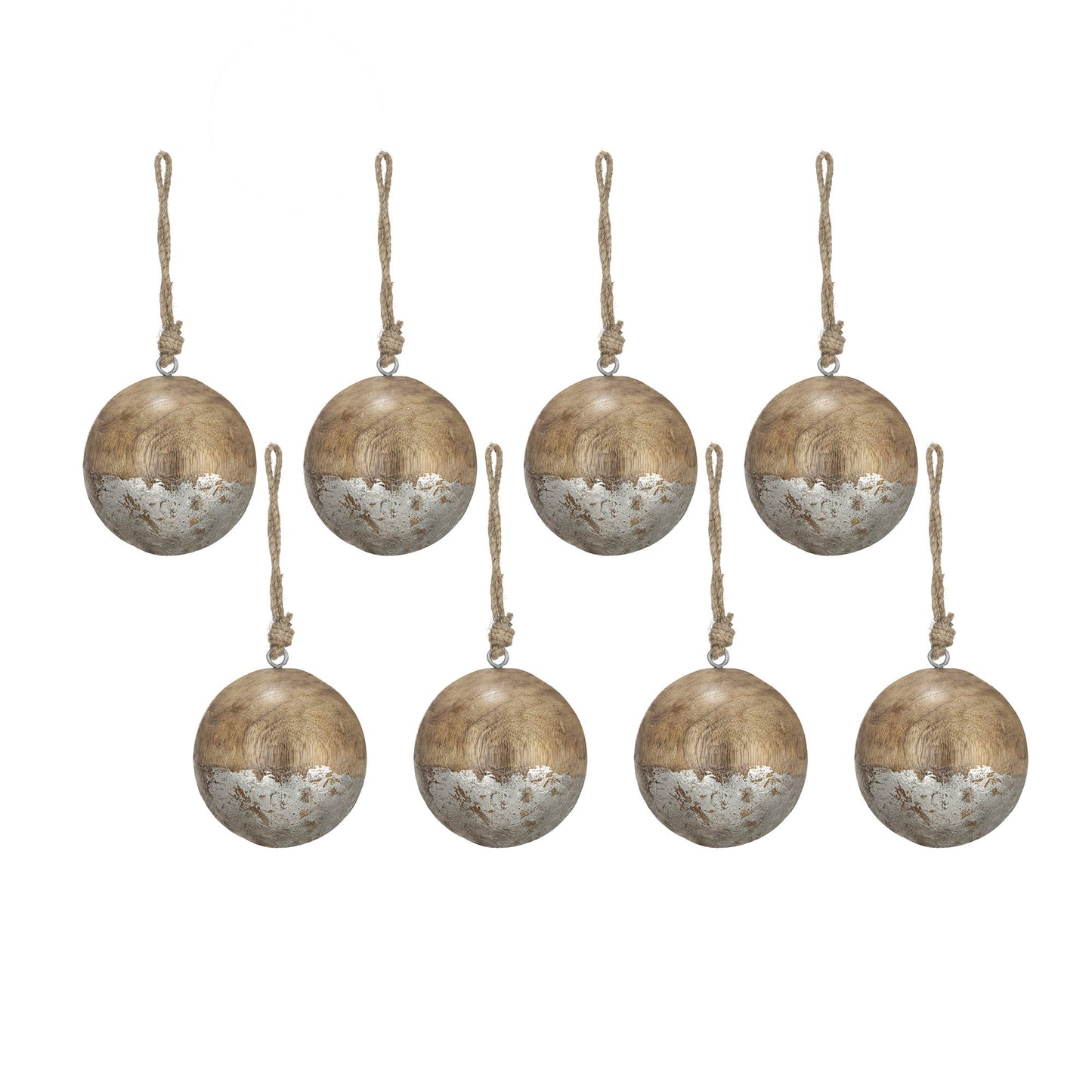 Christmas Ball Ornaments, Wood Decorative Hanging Ball Christmas Tree Ornaments For Holiday Party Decorations