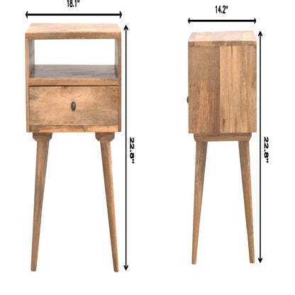 Nightstand With Open Slot - Oak