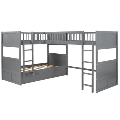 Bunk Bed With Loft And 2 Drawers