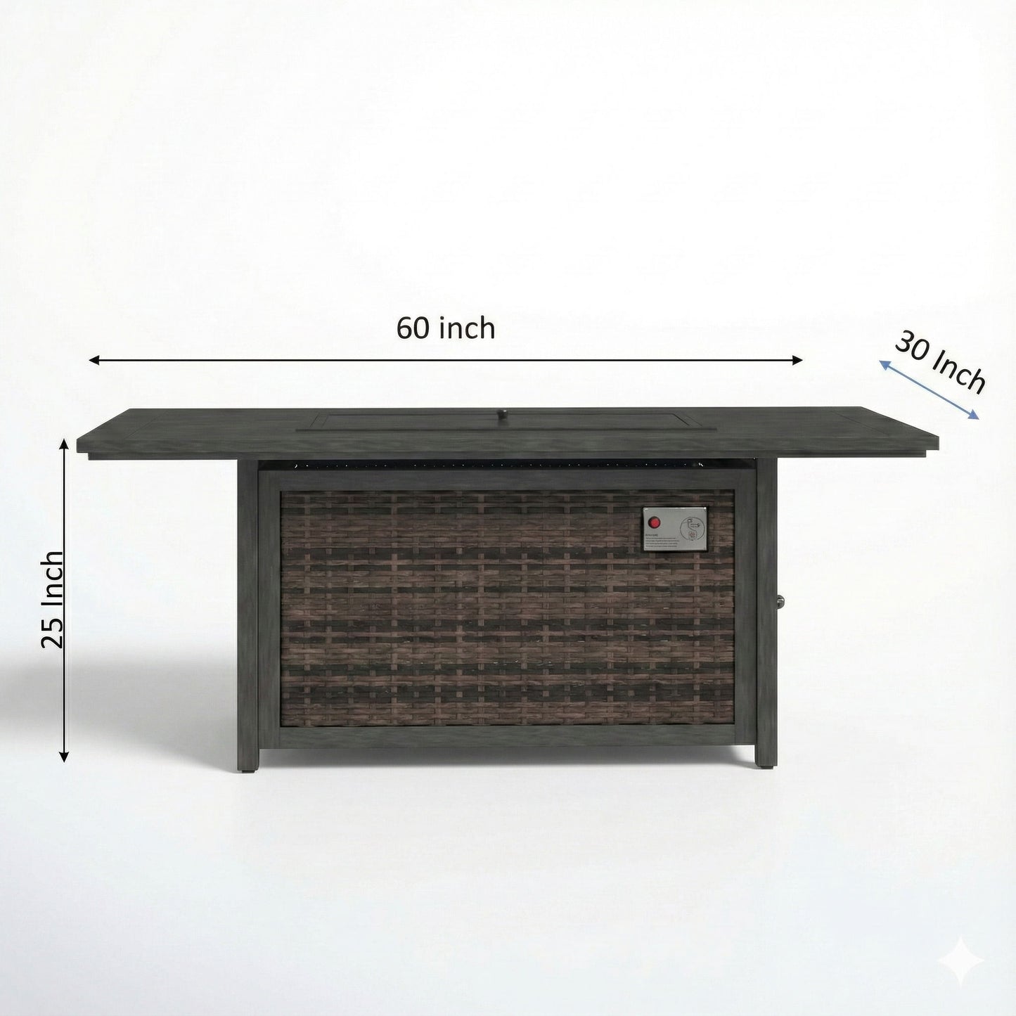 Propane Fire Pit Table - Espresso