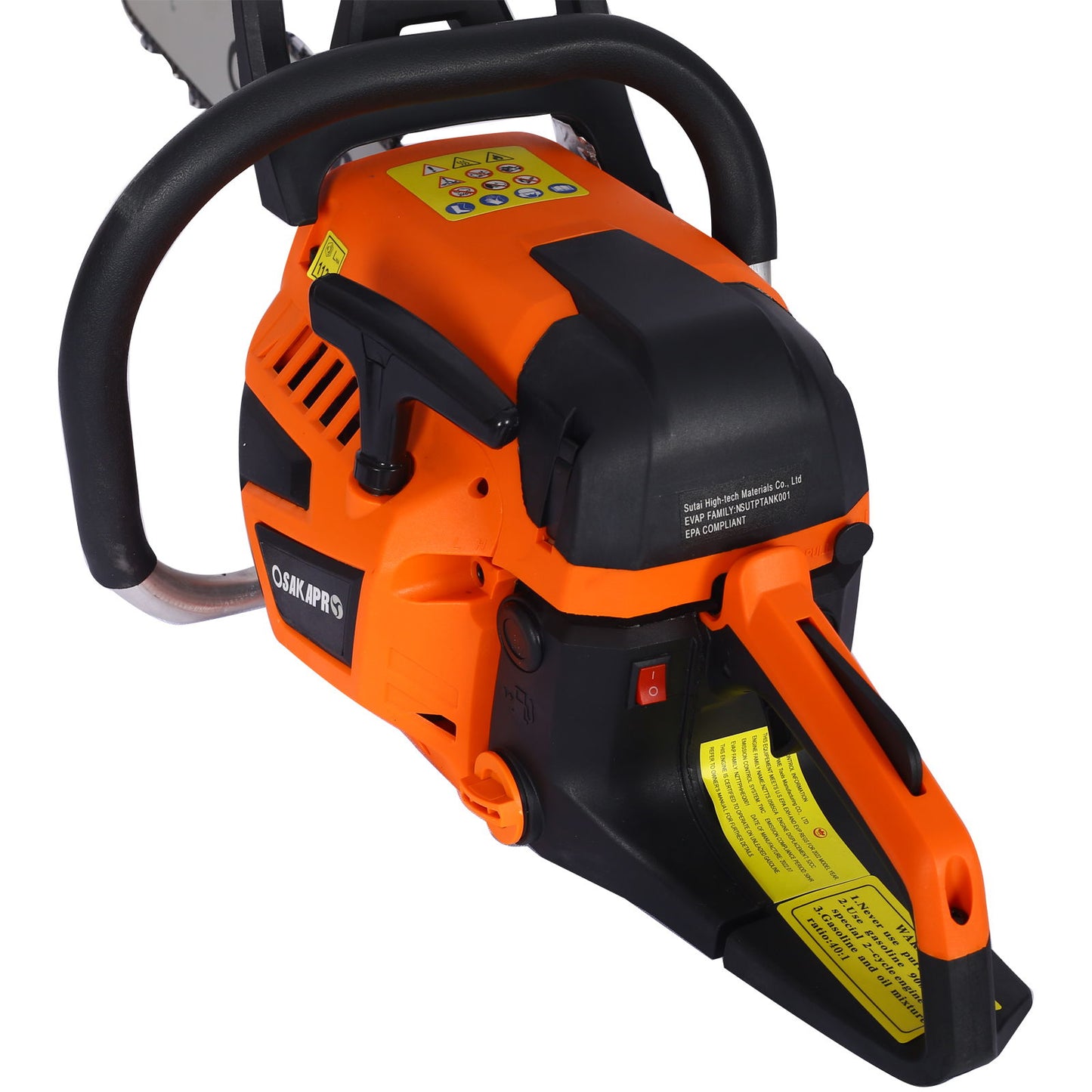 High Performance 22" 58Cc Gasoline Chainsaw For Trees And Wood Cutting Epa Compliant - Orange