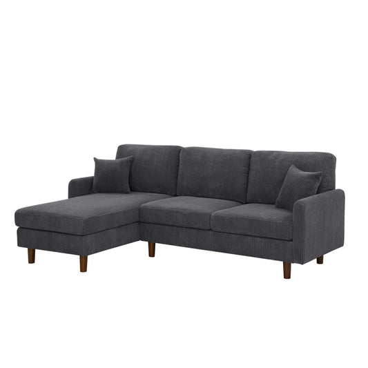 Upholstered Sectional With Toss Pillows