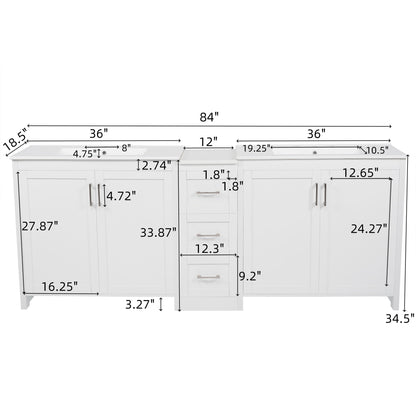 Double Sink Bathroom Vanity With Quartz Countertop