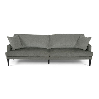 Contemporary 3 Seater Sofa With Plush Upholstery - Gray