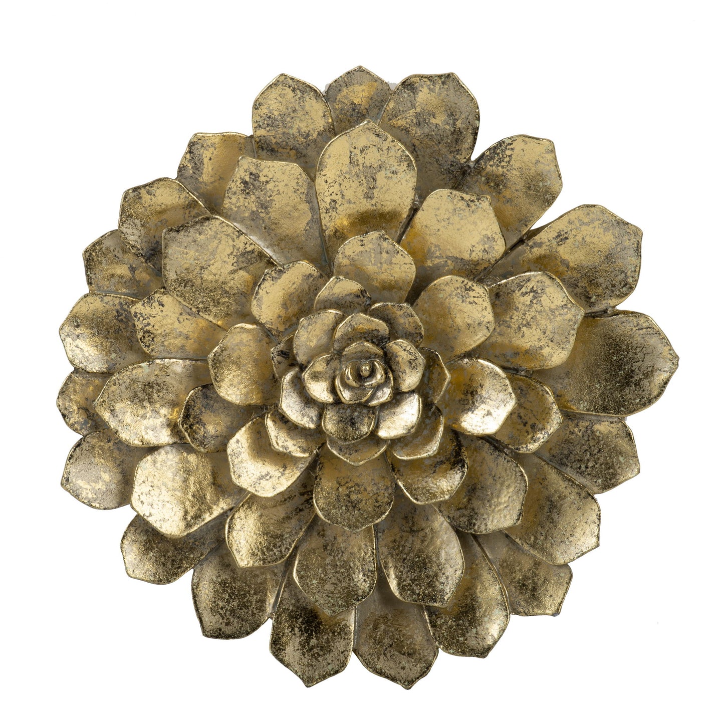 3 Piece Succulent Wall Plaque - Gold